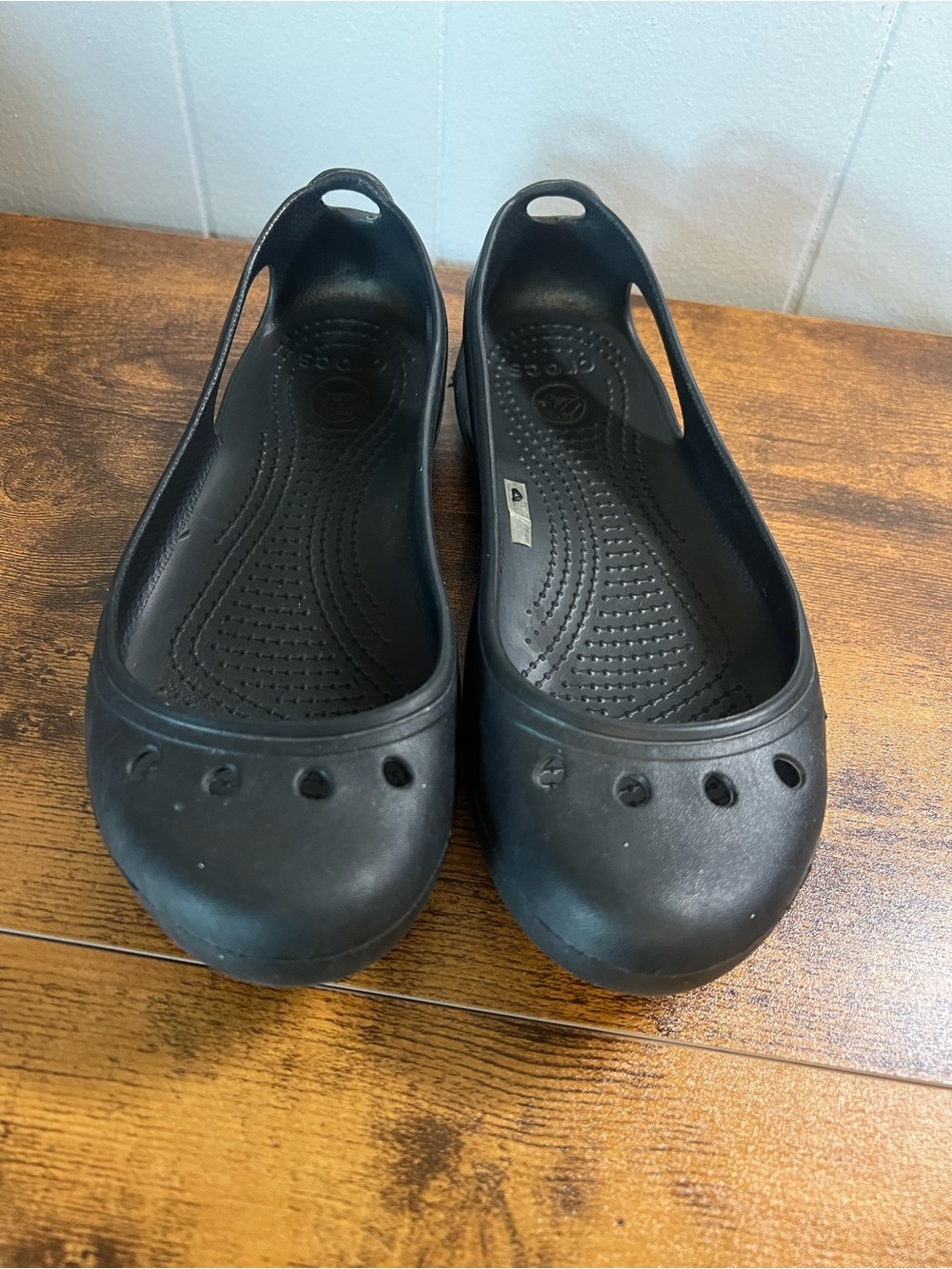 Mary Jane CROCS, BLACK, Size 7, Good used